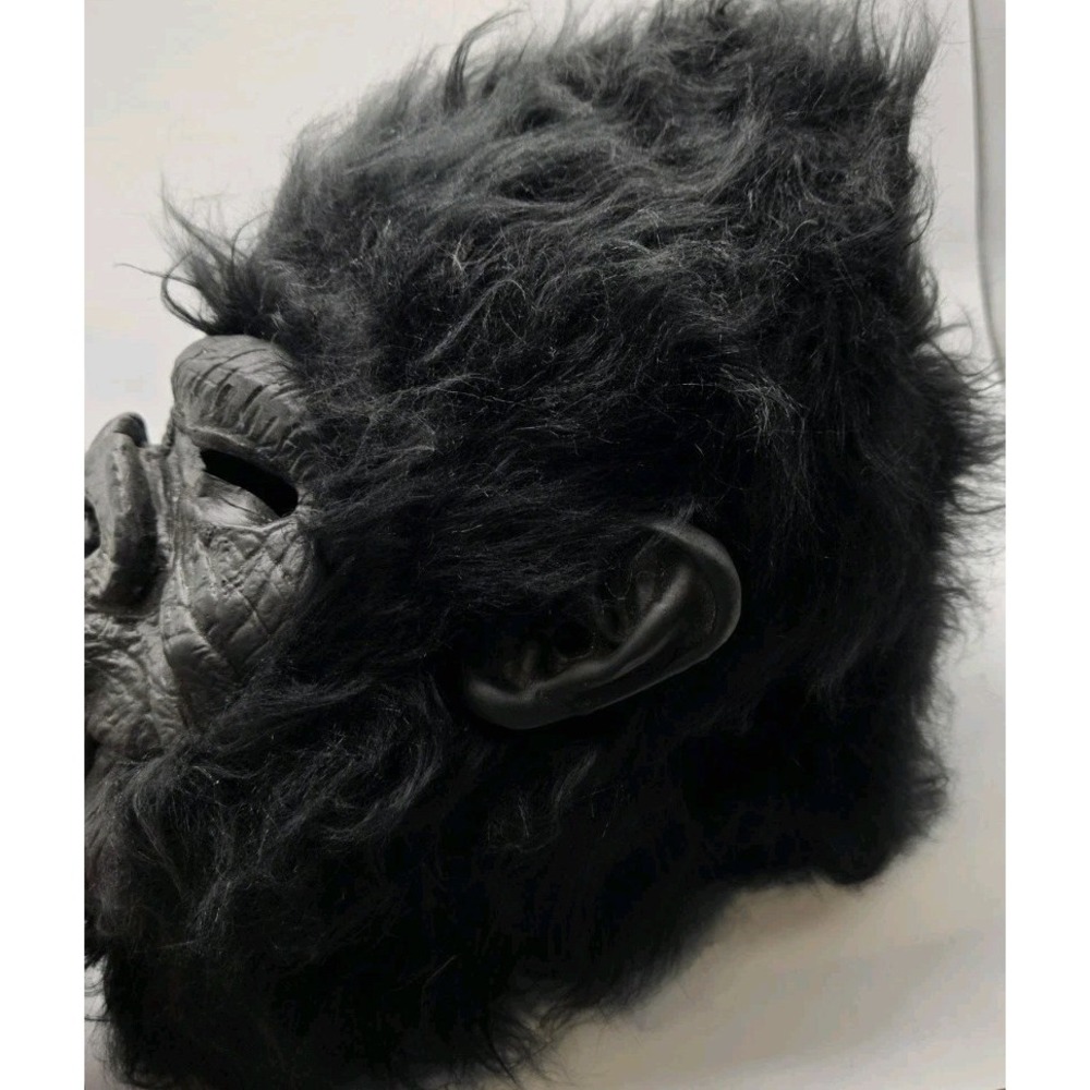 VINTAGE GORILLA APE MASK HALLOWEEN COSTUME PROP FULL HEAD FURRY PRIMATE ADULT - Picture 2 of 6
